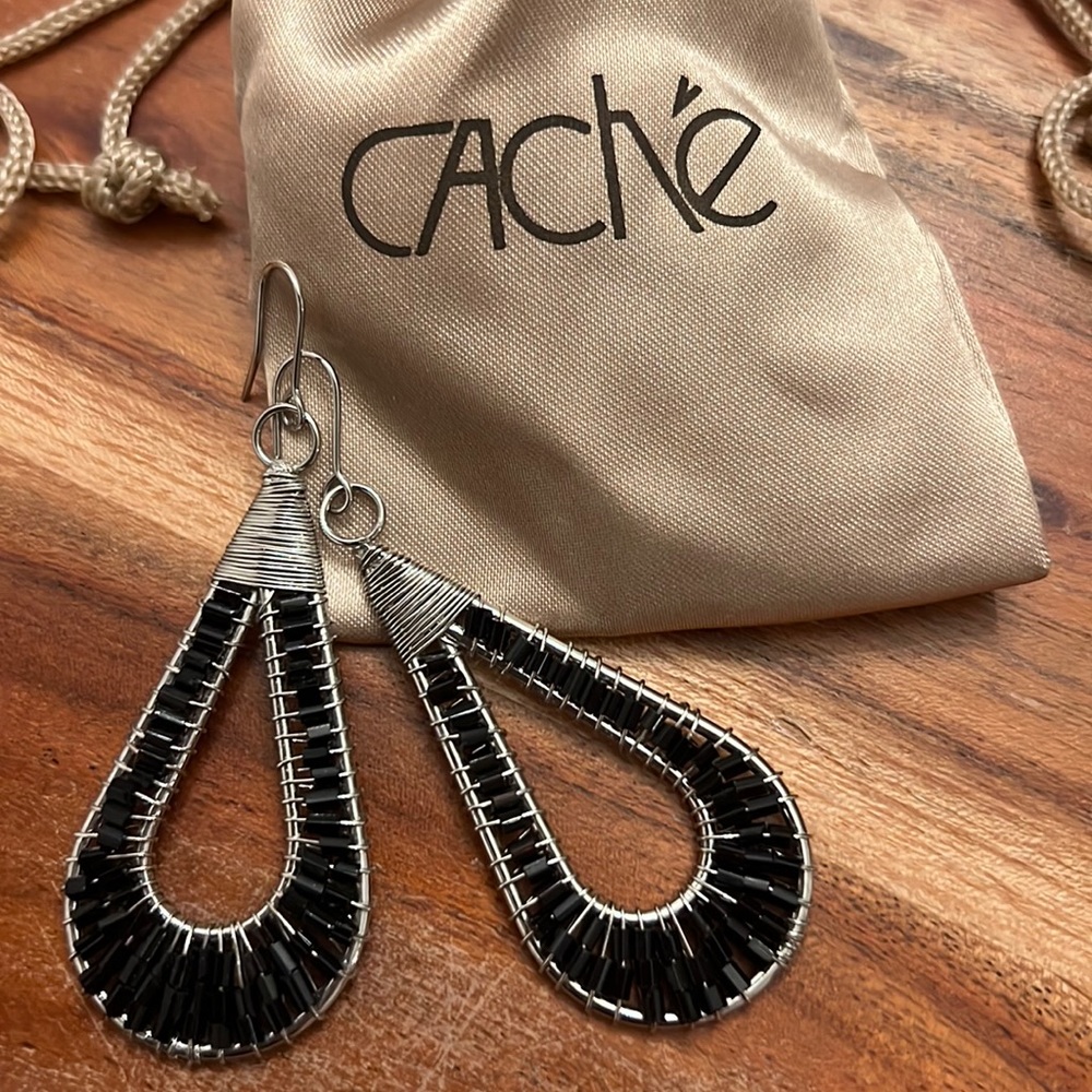 Cache Silver Wire Dangle Earrings - image 2